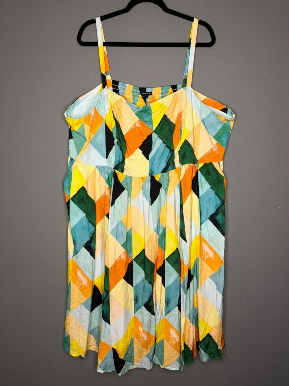 Torrid Midi Challis Sleeveless Sundress Geometric Print Women's 4X / 26 NWT